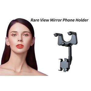 Phone Holder Mobil Kaca Spion Putar 360° Fleksibel Jepitan Handphone AH094 - KMS
