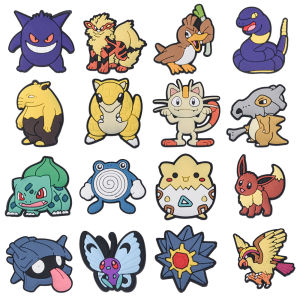 1-16pcs Cartoon Pokemon Series ​for Shoe Charms pvc DIY Pikachu Shoe Accessories for Classic Clog Shoe Decoration Kids Gifts