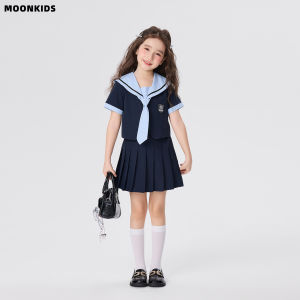 Moonkids | Performance Summer Sailor Style School Uniform Girls Dress