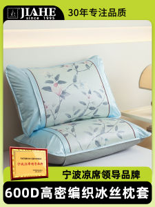 Ice Silk Pillowcase Set of 2 48cmx74cm Summer Home Use Adult Cooling Mat Single Person Pillow Use Regenerated Cellulose Fiber 100%