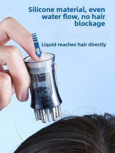 Topical Medication Delivery Device Minoxidil Liquid Application Comb Essential Oil Rollerball Massage Hair Growth Tool