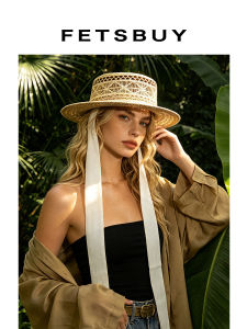 Removable Silk Ribbon Multiple Ways to Wear Lightweight Straw Hat