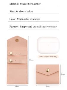 Portable Mini Jewelry Storage Bag Travel Simple Leather Ring Necklace Earrings Organizer Display Gift Box 首饰收纳包