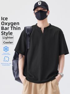 V-Neck Short Sleeve Breathable T-Shirt