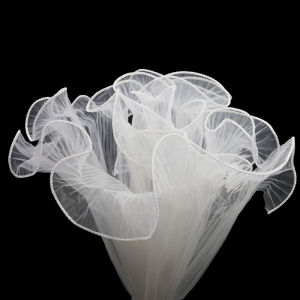 (4 yard/gói) 28cm sóng Mép phẳng sợi ren rộng đan ren móc vải cho trong nhà tự làm khăn trải bàn trang trí doilies Ruffle váy