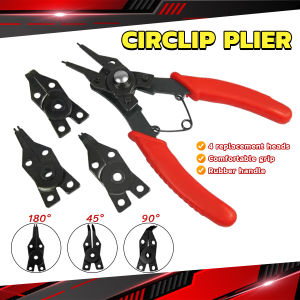 E.B. 4 In 1 Circlip Pliers Internal External Curved Straight Pliers Retaining Clips Snap Ring