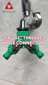 Mitsushi 1/2-3/4" Female Thread Faucet Connector2 Way Hose SplitterY-type ConnectorDual Outlet Hose Adapter Quick Connector Separate Switch Control