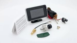 RYSJM | 3 In 1 LCD Automobile Digital Water Temperature Gauge Oil Pressure Gauge Voltmeter Water Temperature Sensor Adapter for Car