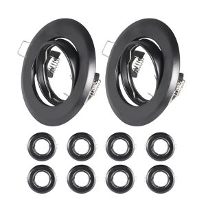 1/10PCS LED Downlight Ceiling GU10 Recessed Spotlights Lights Tilt Down Light Fittings Round Lamp Frame for Bedroom Kitchen