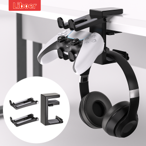 2-in-1 PC Gaming Headset&Controller Holder Adjustable Clamp Headphone Hanger PC Gaming Accessory Controller Earphone Stand