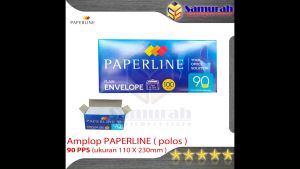 Amplop Kertas Putih Polos Paperline 90 pps isi 100 (110 x 230 mm) 80 gsm Panjang