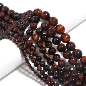 4/6/8/10/12mm High Quality Natural Stone Red Tigers Eye Stone Round Loose Beads for Jewelry Making DIY Charms Bracelet Necklace