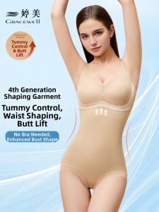 GRACEWELL | Full Body Shaping Bodysuit No Bra Needed Back Closure Waist Cincher Tummy Control