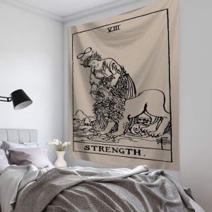 Tấm Thảm Treo Tường Hình Bài Tarot Cổ Điển VIKAMA - Mặt Trời Người Yêu Sao Quỷ Phù Thủy Phong Cách Tối Màu Trang Trí Phòng Ngủ Ký Túc Xá Nhà Cửa Chất Liệu Polyester Không Dệt