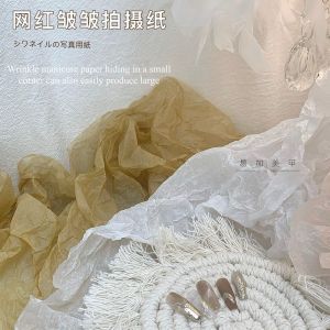 Lorossi Nail Art Photography Props Wrinkled Paper Wearable Background Board Fashionable Accessories for Nail Art Lovers