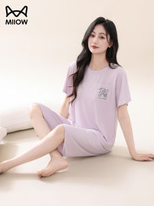 MiiOW | Soft Plus Size Thin Short Sleeves Shorts Womens Sleepwear Set Summer