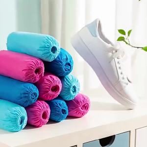 Disposable Boot & Shoe Covers 100Pack Black Non Slip Shoe Covers Durable Boot Booties Protector Covers For Indoors Floors Carpet