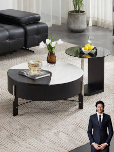 Italian Luxury Tech Stone Coffee Table and End Table Set