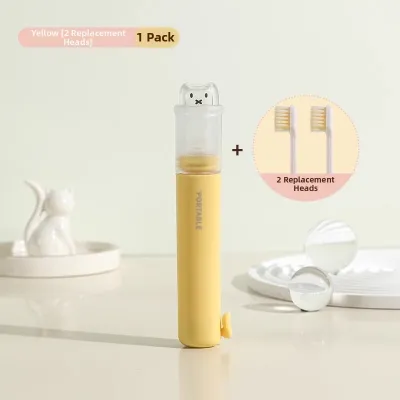 2-in-1 Portable Foldable Travel Toothbrush and Toothpaste Set for Kids