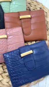 Dompet Wanita Gawang Kartu Croco Timbul Mini Kulit Premium Murah Berkualitas Mudah Dibawa Kemana Aja