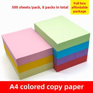 Mandik A4 Colored Paper Handmade Paper Fluorescent Mixed Colors 80g Pink 70g Assorted Pack Office Copier Paper for Nursery