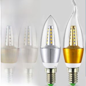 Super Bright LED Candle Bulb E14 Small Screw E27 Home Energy Saving Warm Light Crystal Chandelier Lighting Source Indoor Decor