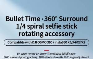 One Hand Adjustable Secure Lock Camera Mount 360 & 180 Ball Head for Insta360 X4 X5 X6 DJI OSMO 360 II Panoramic Action Bracket