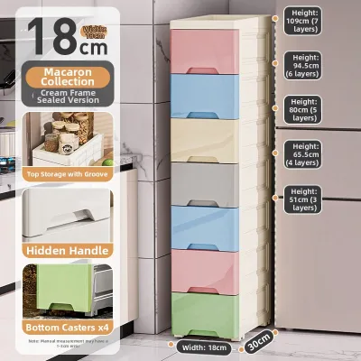 SHIHE | Narrow Space Movable Storage Cabinet Drawers