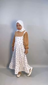Gamis Anak Alexa WYNOLA 833 Bahan Soft Knit Tali Samping