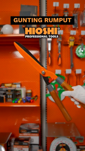 HIOSHI /HGR002/Gunting Rumput Taman /Pagar/Tanaman/Kebun/Baja/Pegangan Gagang Kayu/Garden/50cm - HD