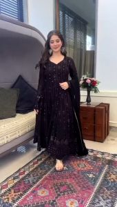 Beautiful And Elegant Embroidery Sequence Anarkali✨✨✨