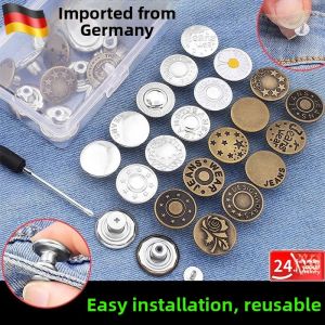 MONLEYTA | Womens Jeans Button Waist Tightening No Sewing No Punching Adjustment Special Tool For Changing Pants Waist Size