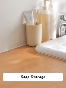 Nuvia Soap Box Holder No-Drilling Soap Holder Self Adhesive Wall Mount Stand Soap Dish for Bathroom