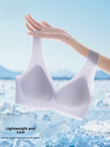 MiiOW | Wireless Seamless Comfortable Thin Womens Underwear Breathable Cool Feeling Bra Soft Nylon Material V-Neck Design Summer Suitable