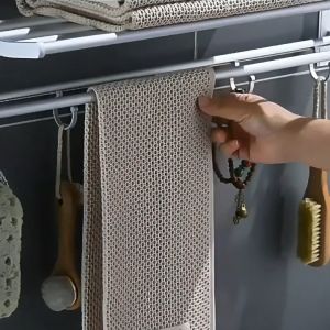 Rak Gantungan kamar mandi rak handuk dinding Kamar Mandi Serbaguna Tempat Handuk GOSHOP88