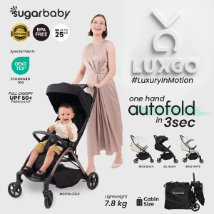 Sugarbaby Stroller LuxGo Kereta Dorong Bayi/Stroller Bayi/Stroller AutoFold BPA Free/Stroller Lipat dan Ringan