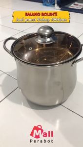 Panci Aladin Tinggi Stokpot Stainless Steel Tebal 22 cm: Pot Set Dandang Stockpot Steamer Kukusan Serbaguna