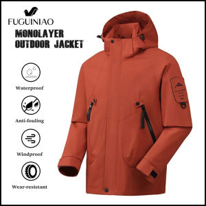 Fuguiniao Waterproof Jacket for Climbing Hiking Camping Trekking Windbreaker Men Women Outdoor Windproof Rain Coat Antifouling Lightweight Jackets