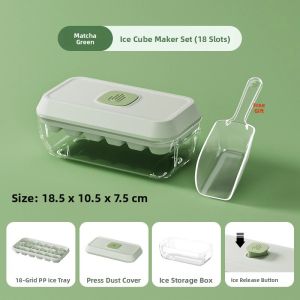 CAROTE | Home Use Press Type Ice Tray Large Capacity Food Grade Ice Maker with Lid