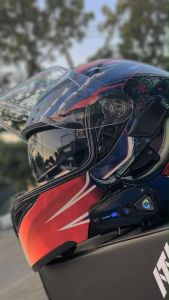 หมวกกันน็อคยกคาง  SOMAN HELMET รุ่น SM955-S แถมฟรี สปอยเลอร์