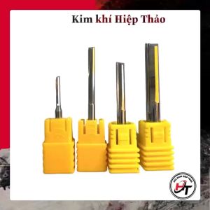 Mũi dao CNC 2 me thẳng mũi phay gỗ lưỡi cắt mdf thân 2 3 4 6mm Vàng CNC2M-TV