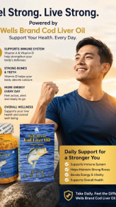 Wells Brand Immune Support Cod Liver Oil Softgel Capsules 500s - Vitamin A & Vitamin D