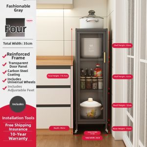 Multilevel Floor Storage Rack 35cm Wide