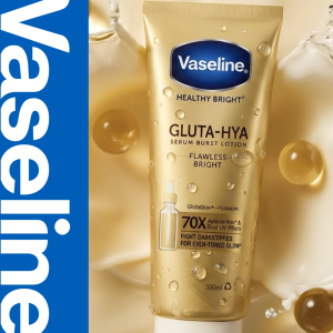 Vaseline Gluta‑Hya Flawless Bright Serum Burst Lotion 200ml - With Dual UV Filter for Even‑Tone Skin