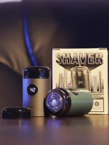 Small Compact Men Electric Travel Shaver USB Charging Face Beard Trimmer Washable Rechargeable Shaver Pocket Size Portable Shaver
