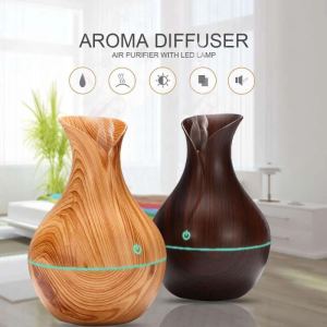 200ML Wood Grain Humidifier Ultrasonic Aromatherapy Oil Diffuser Air Purifier Wood Grain Fragrance Room Decoration
