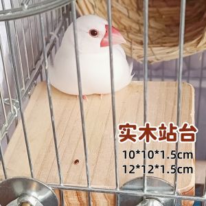 Parrot Bird Solid Wood Platform Jumping Platform Rest Stand Play Platform Wooden Bird Cage Supplies Decoration Xuanfeng Tiger Skin