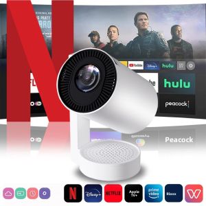 Máy Chiếu Thông Minh 300Ultra Android 13 4K 1280x720P T950S Wifi Kép 290ANSI 180 °   Máy Chiếu Ngoài Trời Di Động LED BT5.0 Linh Hoạt