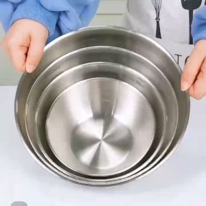 1200ml stainless steel mixing bowl kitchen salad bowls nesting storage bowl cooking bowl baking accessory with scale mixing bowl for baking tools salad bowl with cover mixing bowl with lid stainless basin makepal mixing bowl with measuring stainless bowl