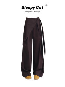 Quần Ống Rộng American Retro Cho Nữ Mùa Xuân Đầu Tiên Quần Dài Ống Đứng Dáng Rộng Dáng Mỏng Cạp Cao Quần Dài Thường Ngày